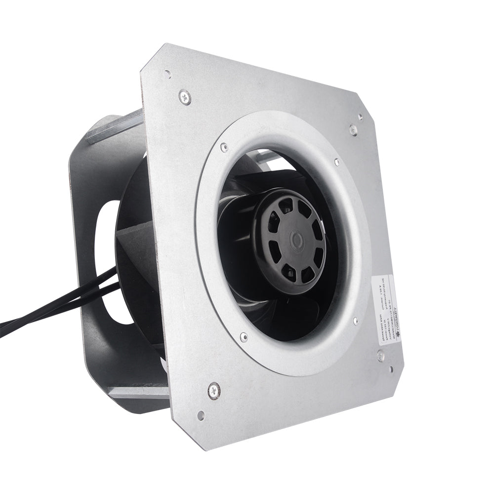 LONGWELL 225mm EC Motor Centrifugal Fan 230v Backward Curved Centrifugal Fan With Bracket