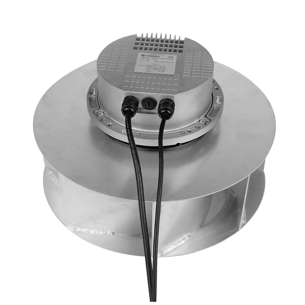 LONGWELL 400mm EC Motor Centrifugal Fan 230v Backward Curved Centrifugal Fan Without Bracket