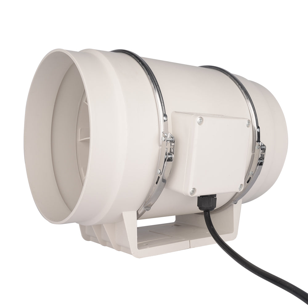 LONGWELL 250mm AC Plastic Duct Fans Ventilation Systems Hydroponic Grow Tent Inline Duct Fan