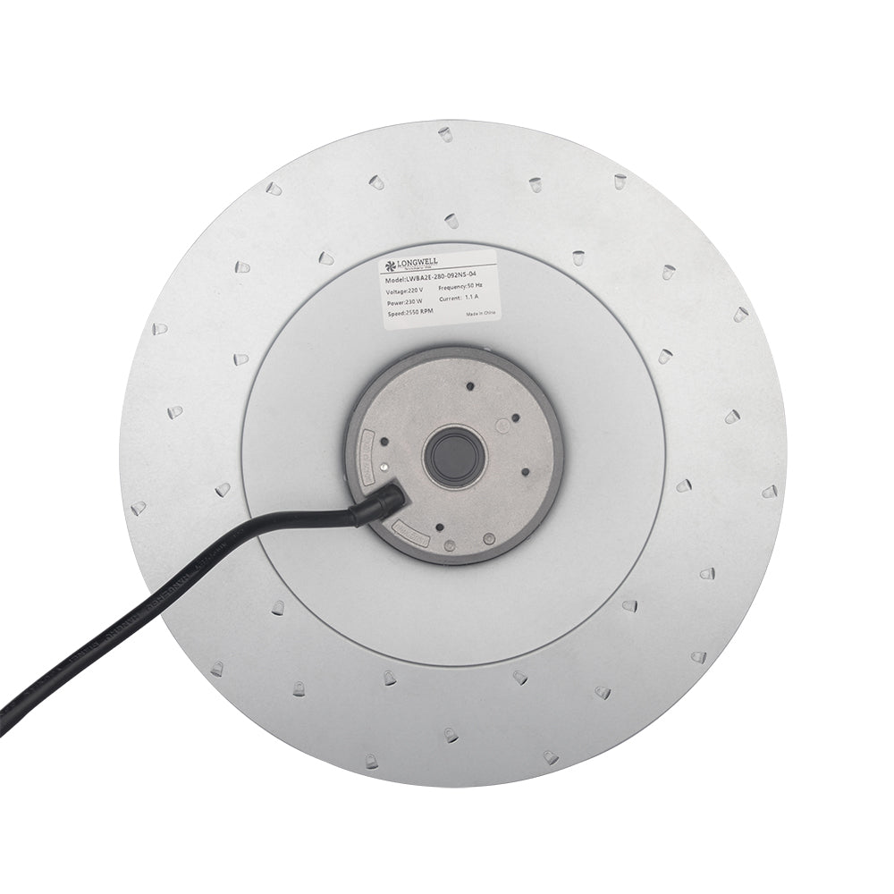 LONGWELL 280mm AC Plastic Backward Centrifugal Fan with Ball Bearing