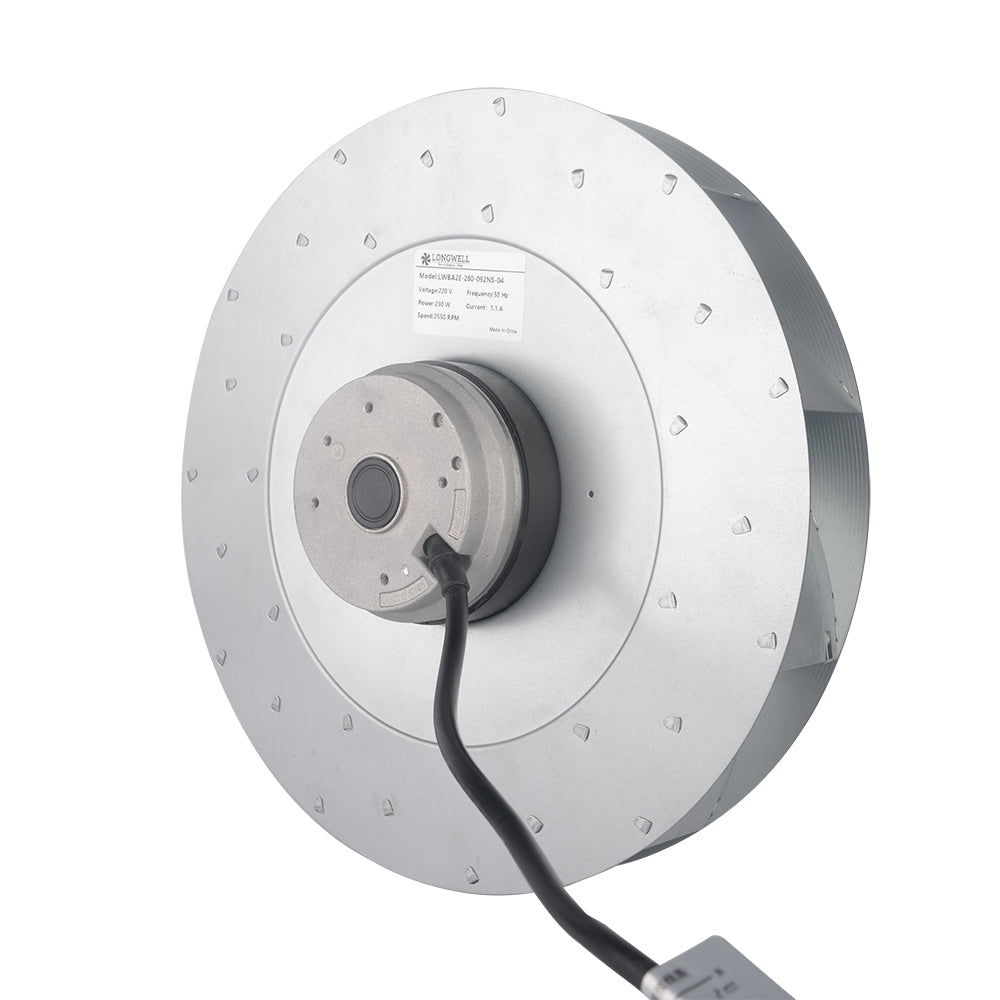 LONGWELL 280mm AC Plastic Backward Centrifugal Fan with Ball Bearing